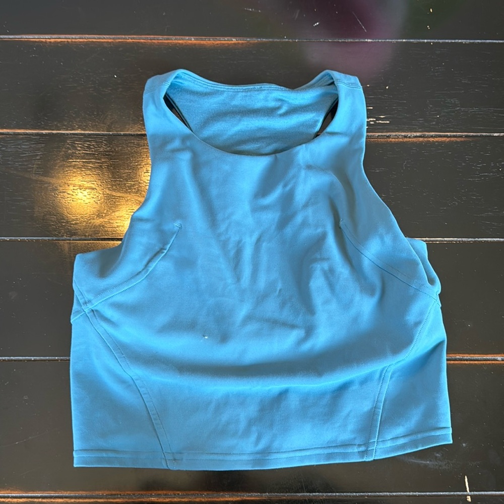 Lululemon blue cropped tank! Size 4!